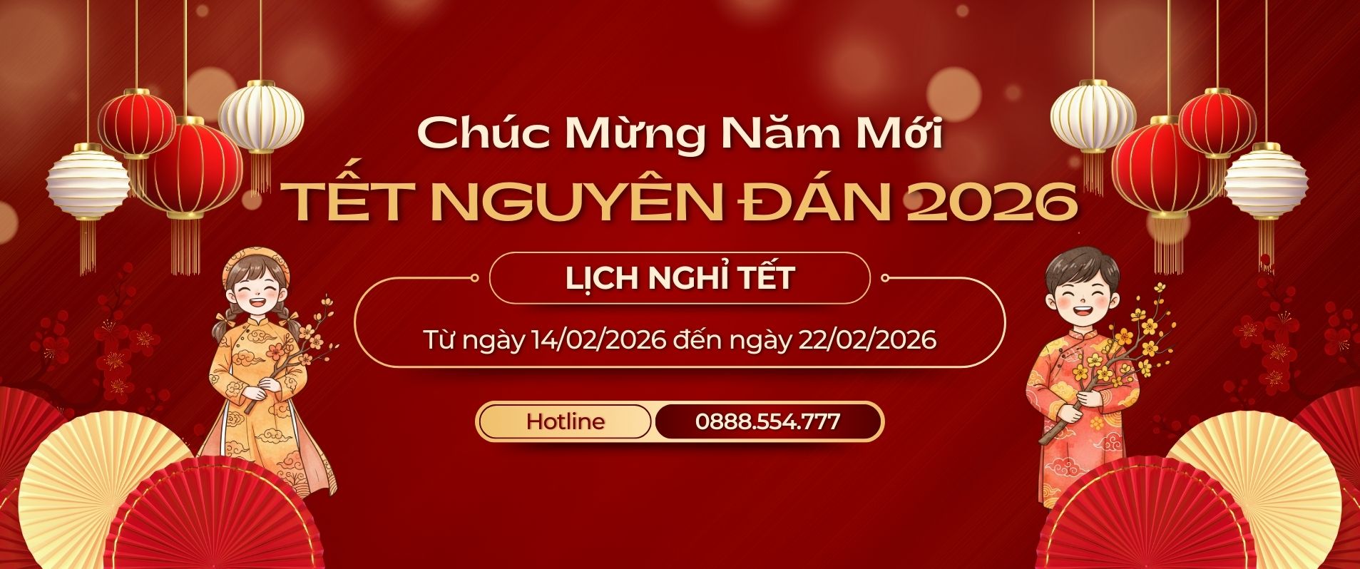 Banner nghỉ Tết 2026