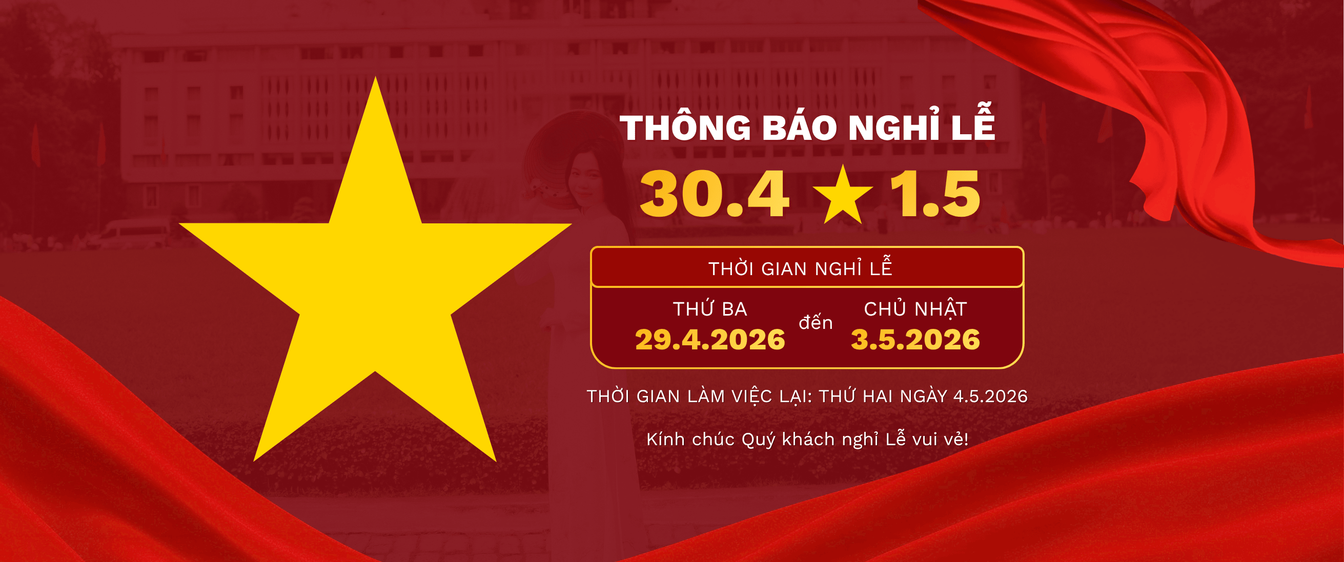 Banner nghỉ lễ