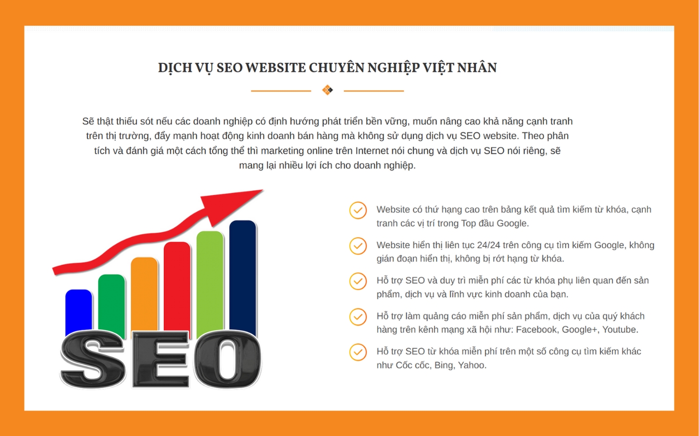 Dịch vụ SEO trọn gói Việt Nhân