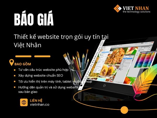 Báo giá thiết kế website trọn gói uy tín tại Việt Nhân 