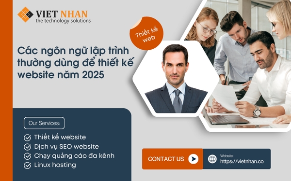 Các ngôn ngữ lập trình thường dùng để thiết kế website năm 2025
