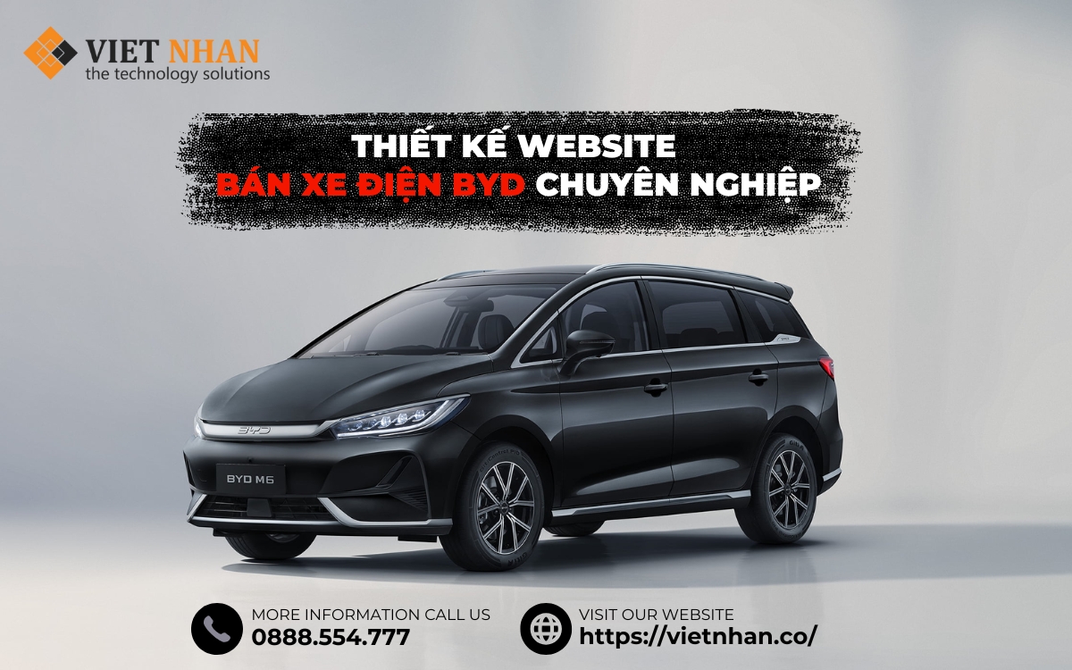 Dịch vụ thiết kế website bán xe điện BYD hiện đại, chuyên nghiệp