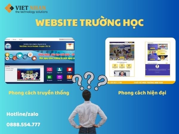 Nên thiết kế website trường học theo phong cách hiện đại hay truyền thống?