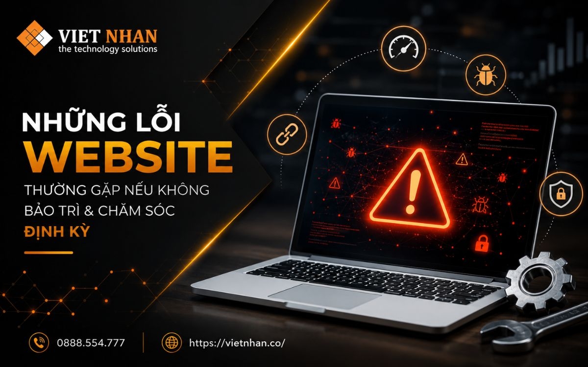 Những lỗi website thường gặp nếu không bảo trì và chăm sóc định kỳ