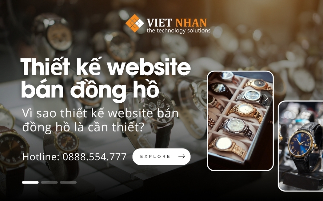 Thiết kế website bán đồng hồ sang trọng - hiện đại tại Việt Nhân